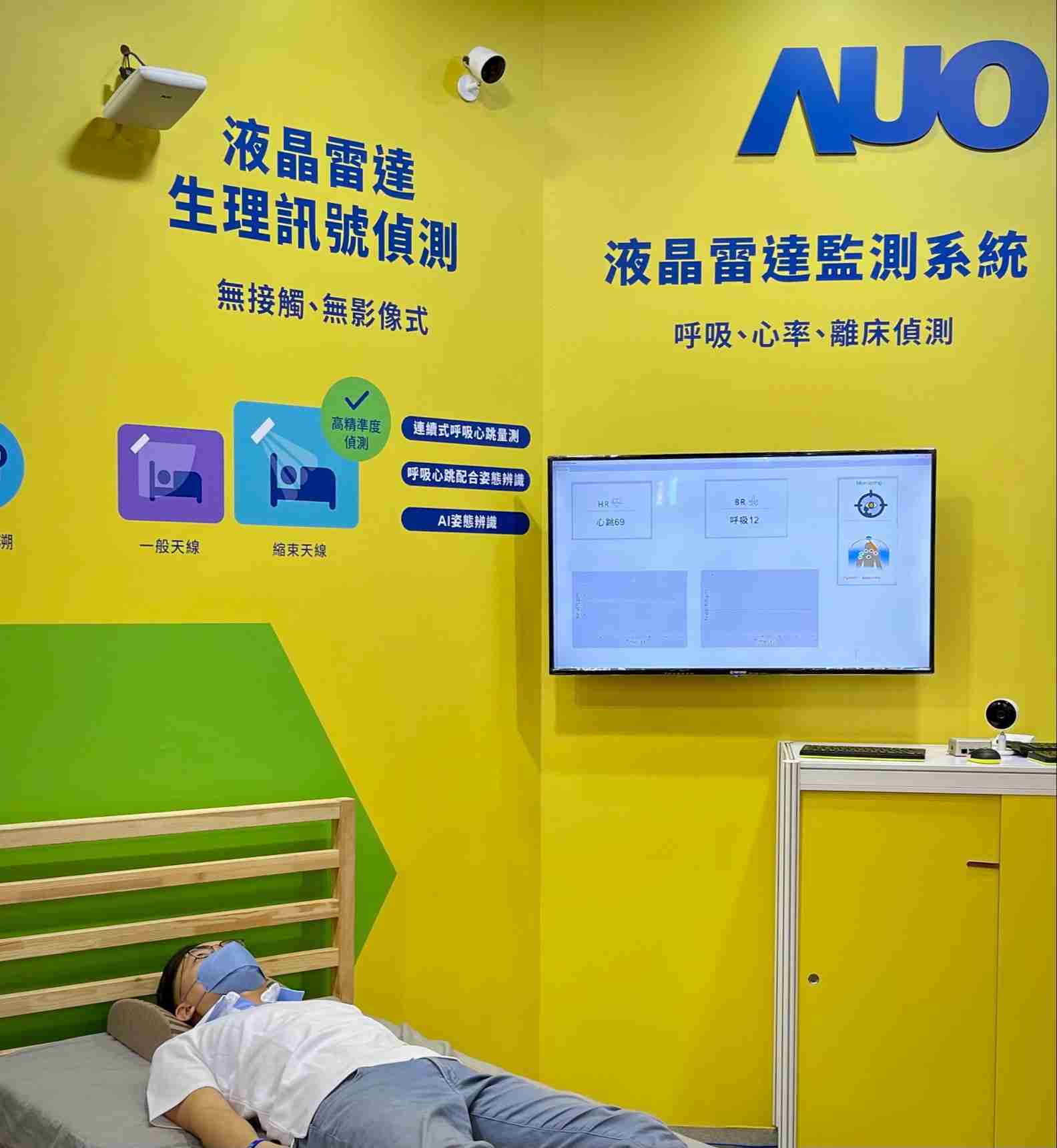 z6尊龙颐康「无接触生理监测雷达」，，免除传统线路与贴片束缚，，，，精准侦测呼吸、、、、心跳等重要生理讯号